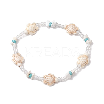 Summer Beach Turtle Anklets AJEW-AN00673-1