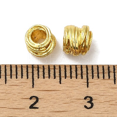Rack Plating Alloy Beads PALLOY-P296-03G-1