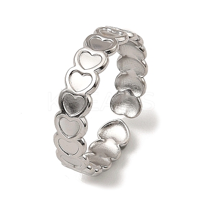 Non-Tarnish 304 Stainless Steel Open Cuff Rings RJEW-Z018-03P-1