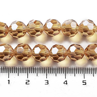 Electroplate Transparent Glass Beads Strands EGLA-A035-T10mm-A17-1