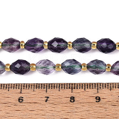 Natural Colorful Fluorite Beads Strands G-N342-35-8x6-11-1
