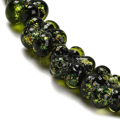 Handmade Dichroic Foil Glass Beads Strands DICH-U001-04F-1