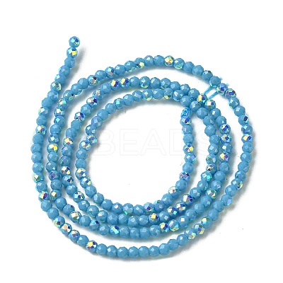 Electroplated Glass Beads Strands EGLA-P055-01A-03-1