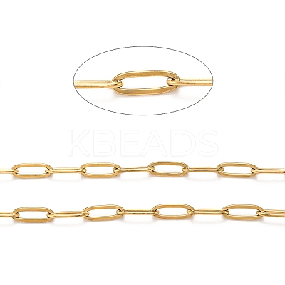 Ion Plating(IP) 304 Stainless Steel Paperclip Chains CHS-CJC0001-03G-1