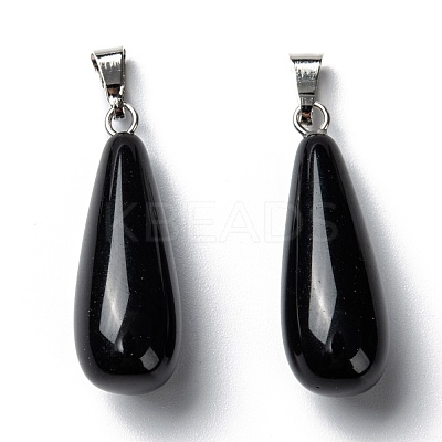 Natural Obsidian Pendants G-F707-08-1