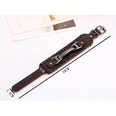 Braided Cowhide Bracelets FS-WG8B33A-01-1
