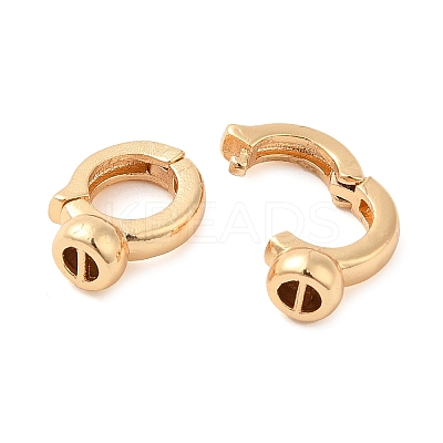 Brass Fold Over Clasps KK-F860-30G-1