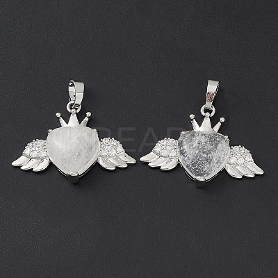 Natural Quartz Crystal Pendants G-P492-02P-22-1