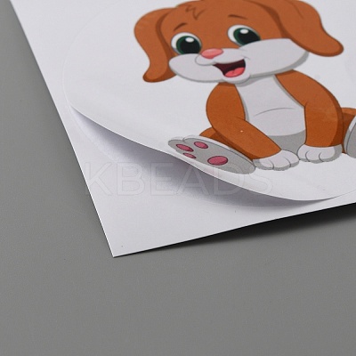Paper Cartoon Animal Stickers DIY-WH0004-13-1