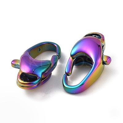 Ion Plating(IP) 304 Stainless Steel Lobster Claw Clasps STAS-F109-01M-1