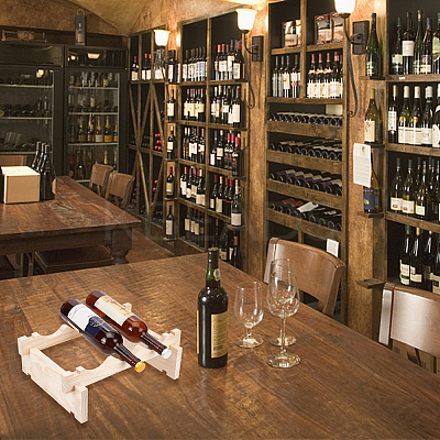 3 Bottle Wood Wine Bottle Rack ODIS-WH0043-21-1