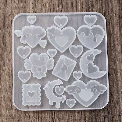 Heart DIY Silicone Ornaments Pendant Molds LS-SIMO-R012-02-1