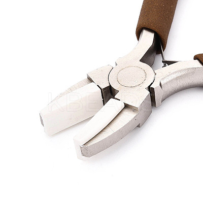 45# Steel Flat Nose Pliers with Non-Slip Comfort Grip Handles & Jaw Cover TOOL-N008-08-1