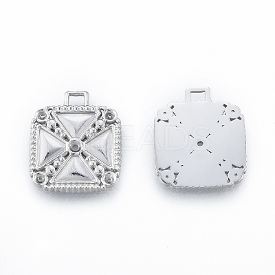Non-Tarnish 304 Stainless Steel Pendant Rhinestone Settings STAS-N097-253P-1