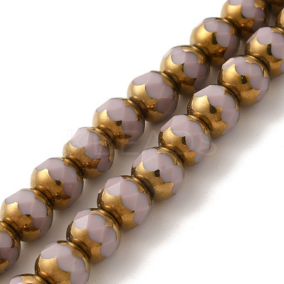 Opaque Solid Color Glass Beads Strands GLAA-G098-02C-1