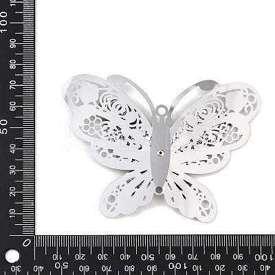 304 Stainless Steel Crystal Rhinestone 3D Insect Connector Charms STAS-H236-11A-P-1