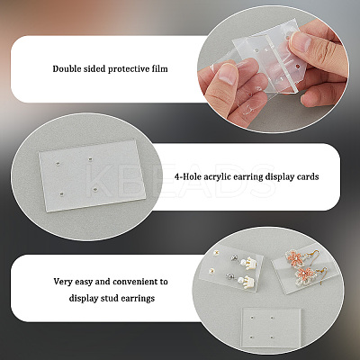 20Pcs Acrylic Earring Display Cards EDIS-CP0001-16A-1