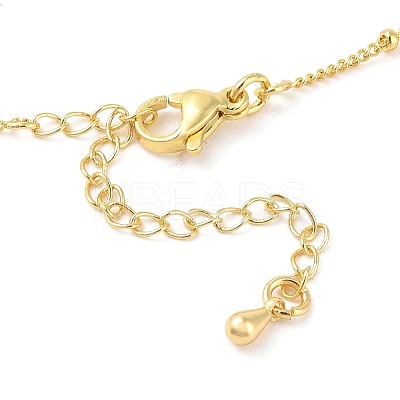 Brass Micro Pave Clear Cubic Zirconia Pendant Necklaces NJEW-Z038-01G-G-1