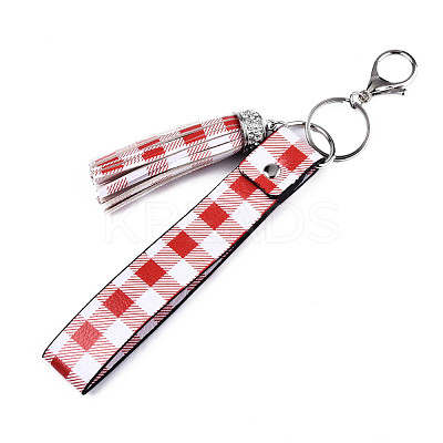 PU Leather Tassel Keychain KEYC-T006-01I-1