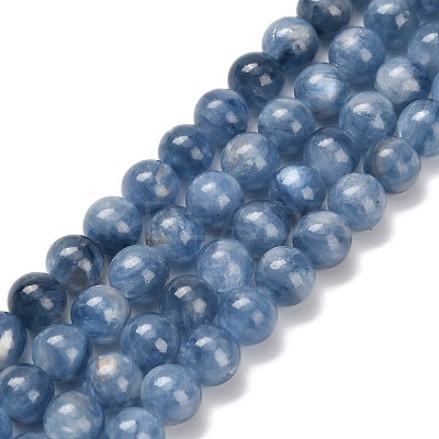 Natural Kyanite Beads Strands G-C259-B01-6mm-01-1
