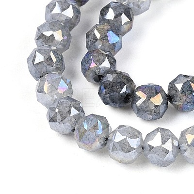 Anti-Tarnish Electroplate Glass Beads Strands GLAA-N064-6mm-01-1