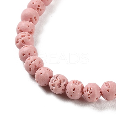 Synthetic Lava Rock Dyed Beads Strands G-H311-08A-08-1
