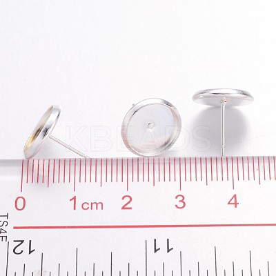 Brass Stud Earring Settings LS-IFIN-Q006-10mm-S-NF-1