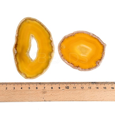 Dyed & Heated Natural Agate Slice Big Pendants GG-CBAAF67-02H-1