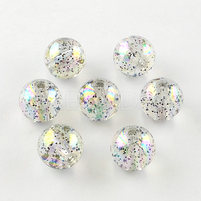 Round AB Color Transparent Acrylic Beads TACR-D005-14mm-06-1