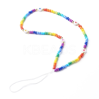 Glass Seed Beads Beaded Mobile Straps HJEW-JM00517-1