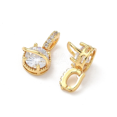 Brass Micro Pave Cubic Zirconia Pendants KK-Z139-04G-03-1