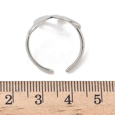 304 Stainless Steel Open Cuff Rings for Women RJEW-A079-02B-P-1