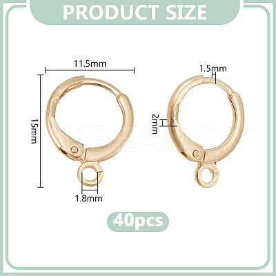 80Pcs Brass Hoop Earrings Findings FIND-DR0001-65A-1