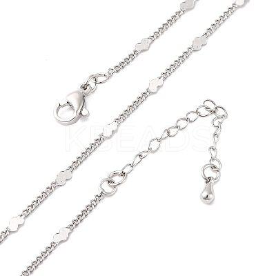 Brass Curb Chains Necklaces for Women NJEW-D302-07P-1