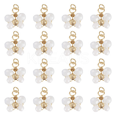 20Pcs Glass Pendants PALLOY-TAC0214-1