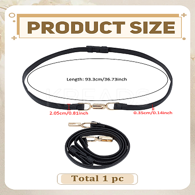 PU Leather Waist Belt with Alloy Buckles AJEW-LP0007-46B-1