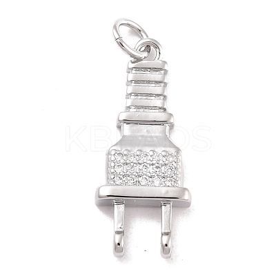 Eco-Friendly Brass Micro Pave Cubic Zirconia Pendants KK-K268-16P-1