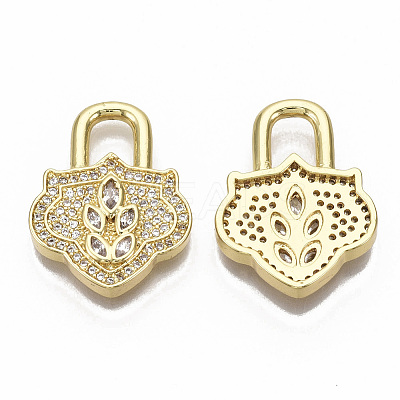 Brass Micro Pave Cubic Zirconia Pendants ZIRC-T014-001-NF-1