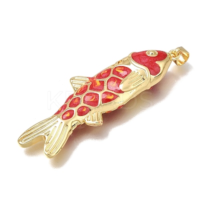 Brass Enamel Pendants KK-CBAEEA8-09G-1