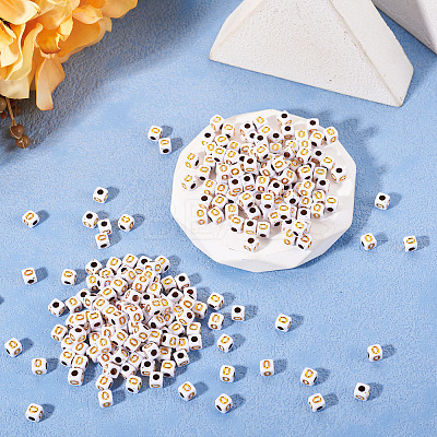 Opaque Acrylic Beads MACR-TAG0001-07O-1