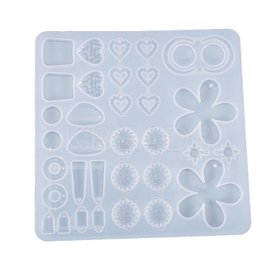 DIY Dangle Earring Accessories Silicone Molds X-DIY-K017-06-1