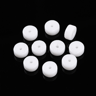 Opaque Solid Color Glass Beads GLAA-N007-6x3mm-A10-1