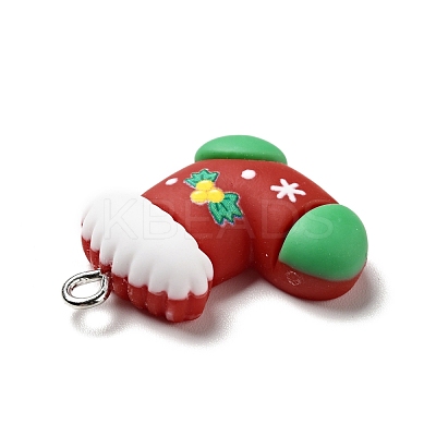 Christmas Opaque Resin Pendants RESI-G043-A10-1