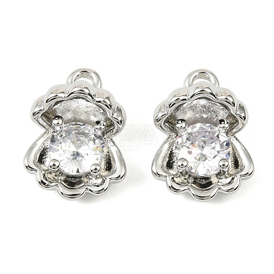 Brass Micro Pave Cubic Zirconia Pendants LS-KK-C107-17P-1