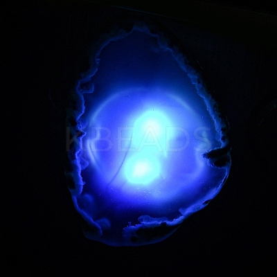 Dyed & Heatsd Natural Agate Slice USB Night Light Decoration G-Q170-10E-1