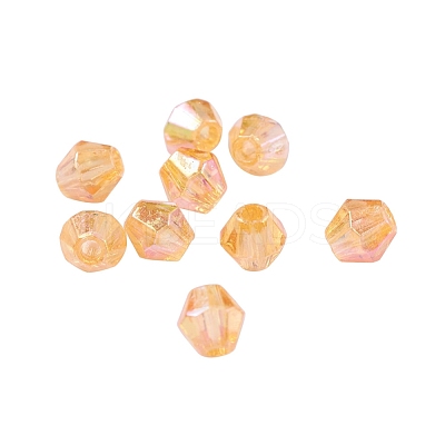 AB Color Plated Eco-Friendly Transparent Acrylic Beads TACR-X0001-03-4mm-1