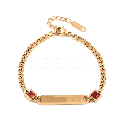 304 Stainless Steel Link Bracelets BJEW-A146-03G-1