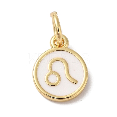 Real 18K Gold Plated Brass Enamel Charms KK-L216-001G-H02-1