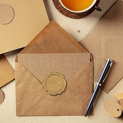 100Pcs Adhesive Wax Seal Stickers DIY-CP0010-70A-1