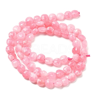 Natural Dyed White Jade Beads Strands G-C179-A6mm-02-1